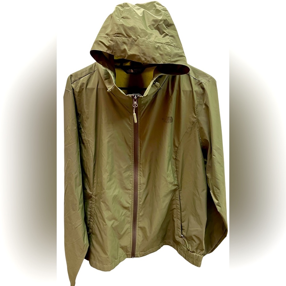 North Face Olive Green Hooded Jacket